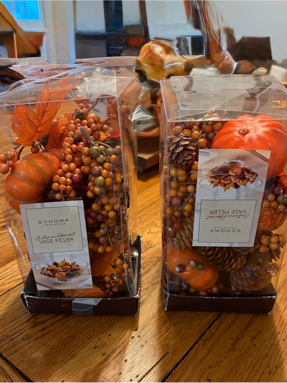 Sonoma Autumn Harvest Orange and Brown Decorative Vase Fillers (Set of 2)